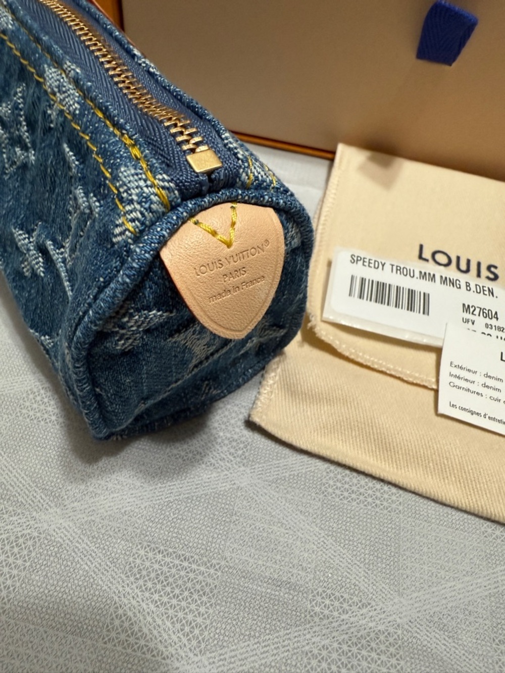 Louis Vuitton Monogram Denim Mini Pouch - Pink / Blue - Picture 4 of 8